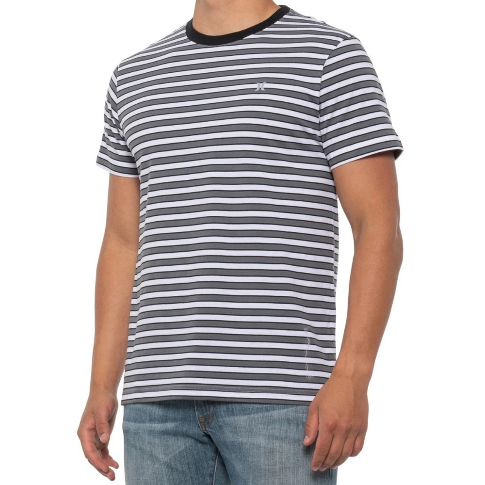 Hurley Men's Striped Crew Neck Tee T-Shirt - EUC SzL
